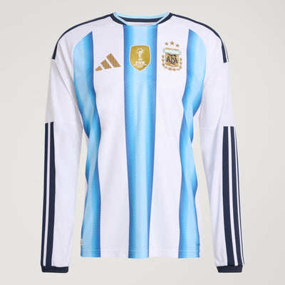 Argentina 26 Home Authentic Long Sleeve Jersey