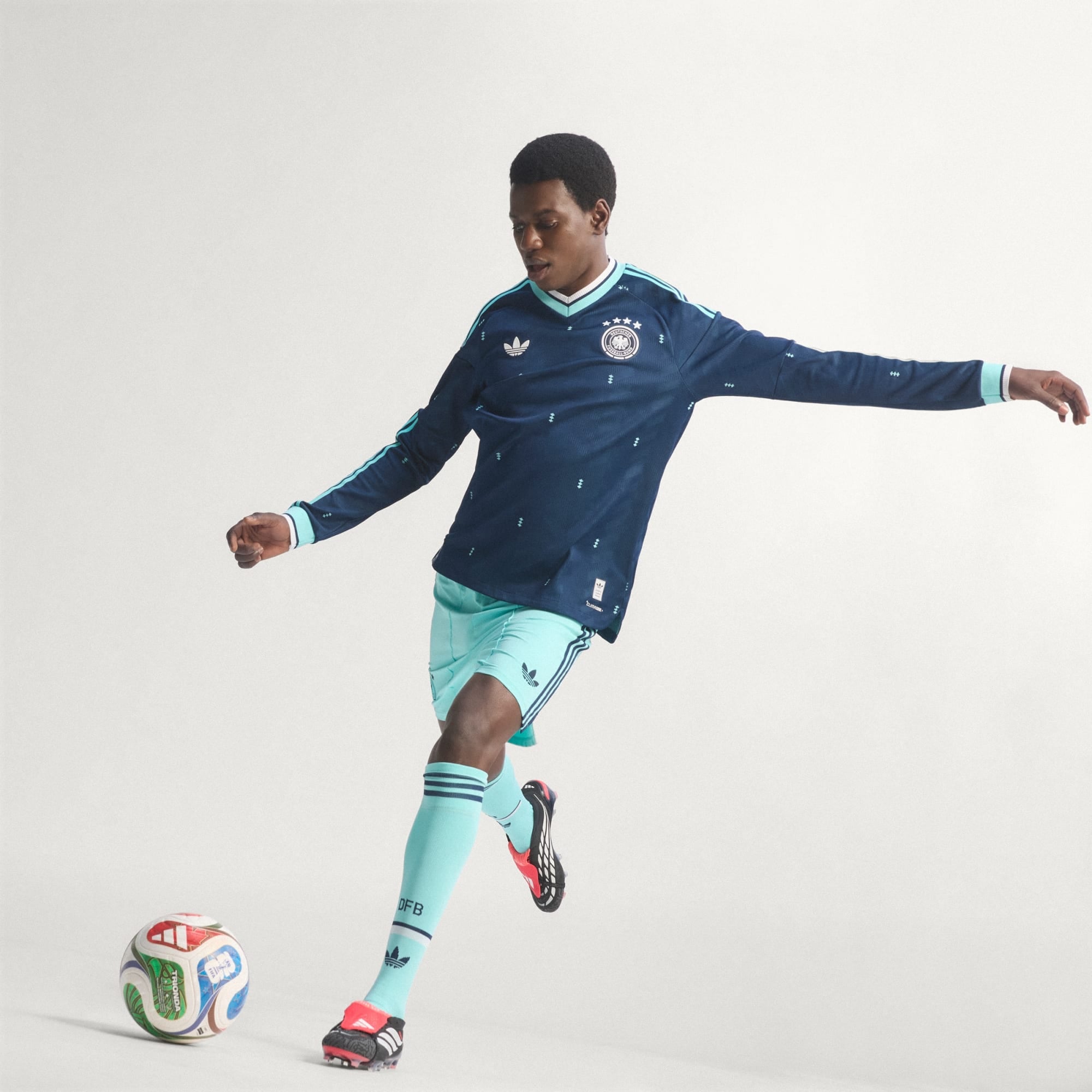 Germany 26 Away Authentic Long Sleeve Jersey