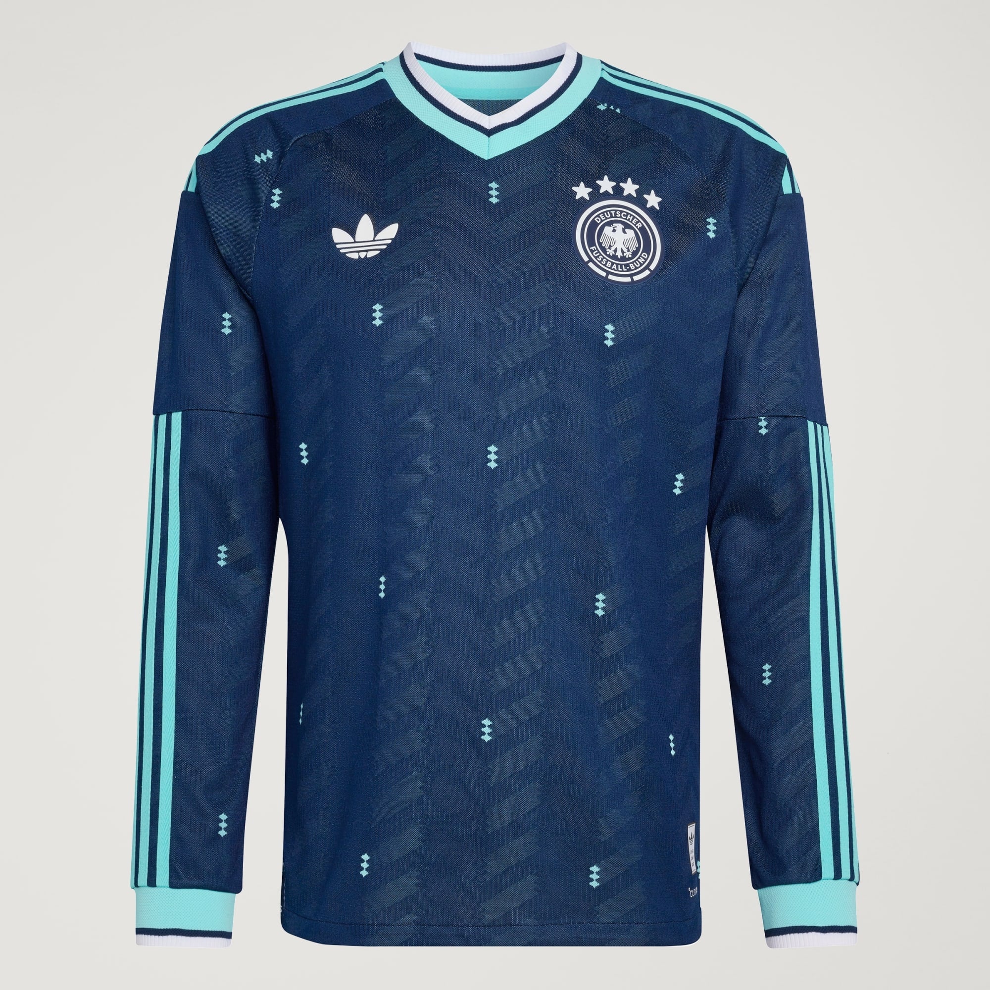 Germany 26 Away Authentic Long Sleeve Jersey