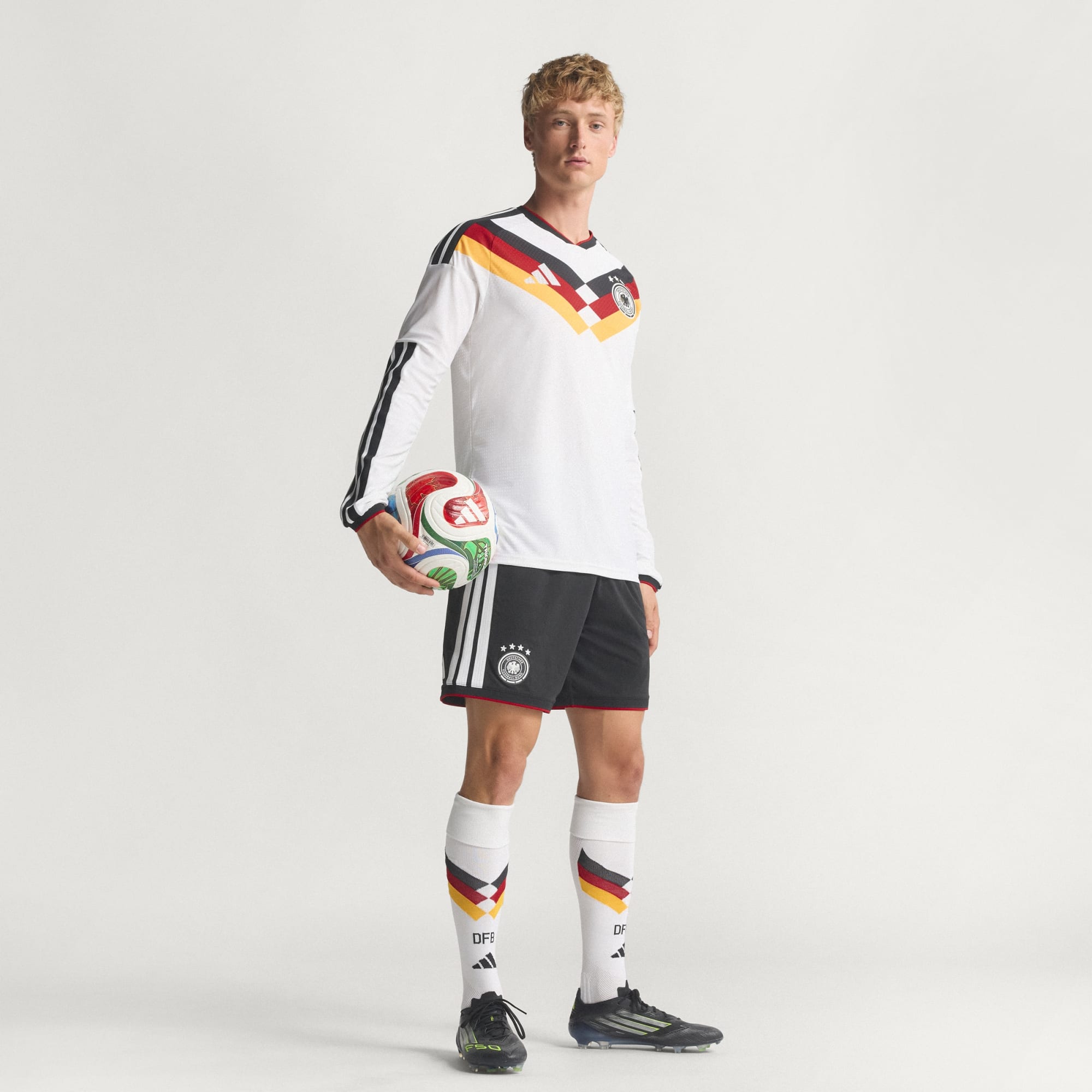Germany 26 Home Authentic Long Sleeve Jersey