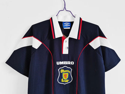 PSG 2001/02 Home Retro Football Shirt - close up details of Navy Nike retro kit