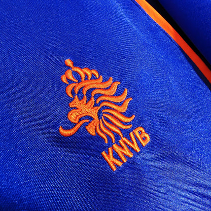 PSG 2001/02 Home Retro Football Shirt - close up details of Navy Nike retro kit