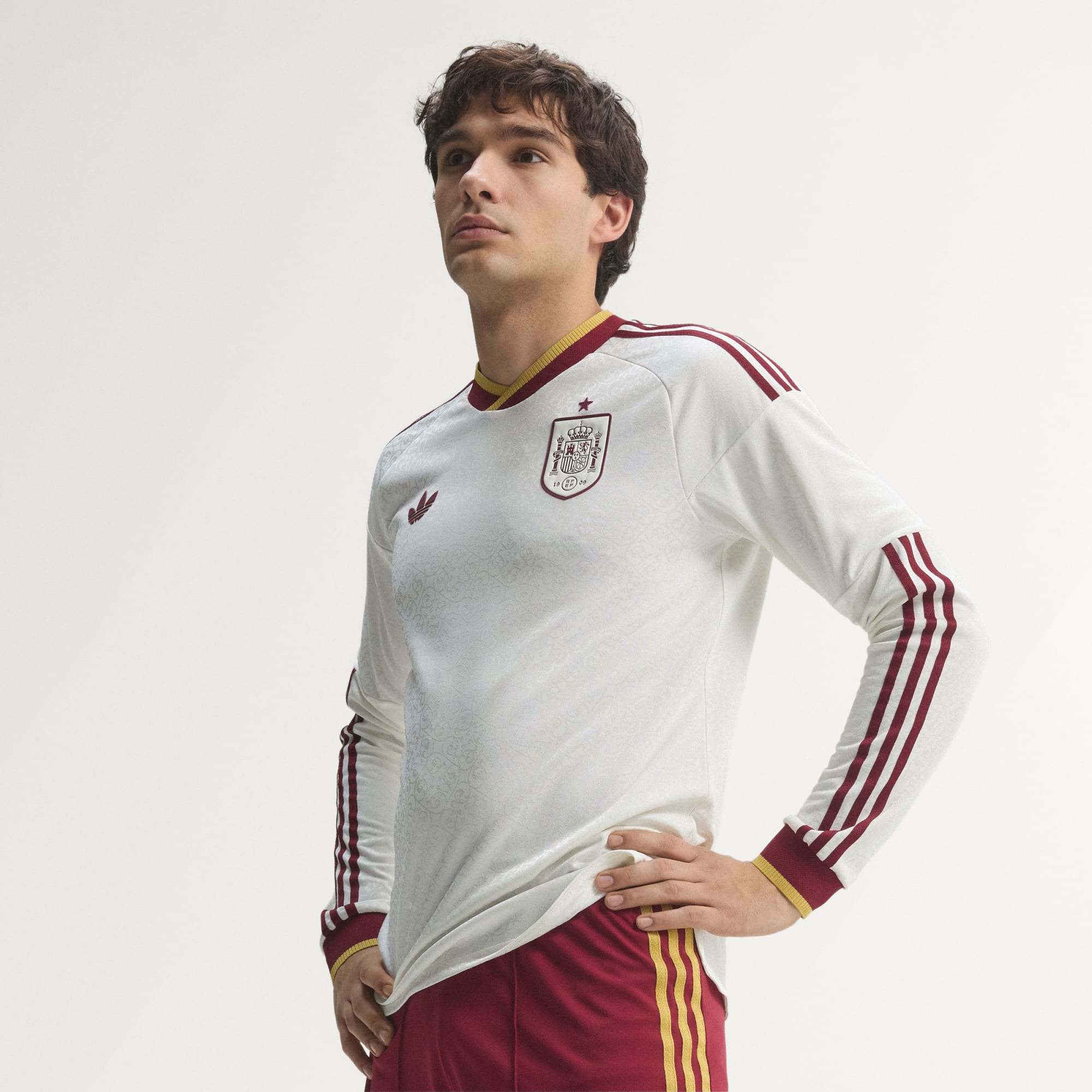 Spain 26 Away Authentic Long Sleeve Jersey