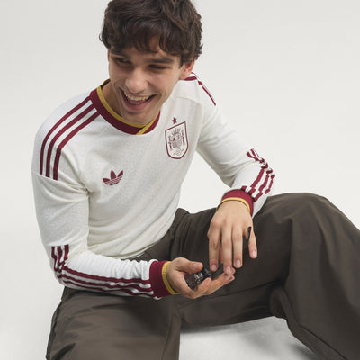 Spain 26 Away Authentic Long Sleeve Jersey
