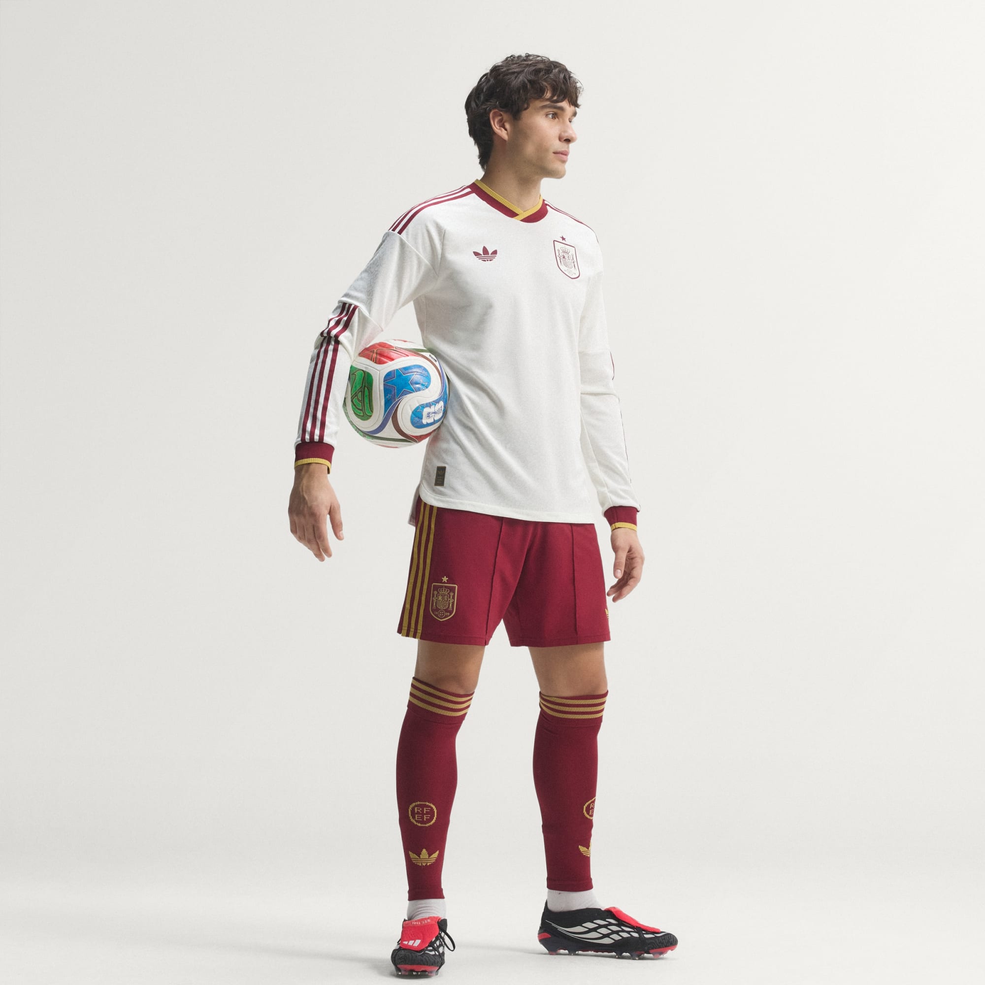 Spain 26 Away Authentic Long Sleeve Jersey