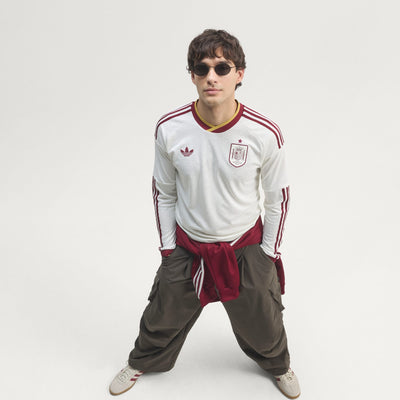 Spain 26 Away Authentic Long Sleeve Jersey