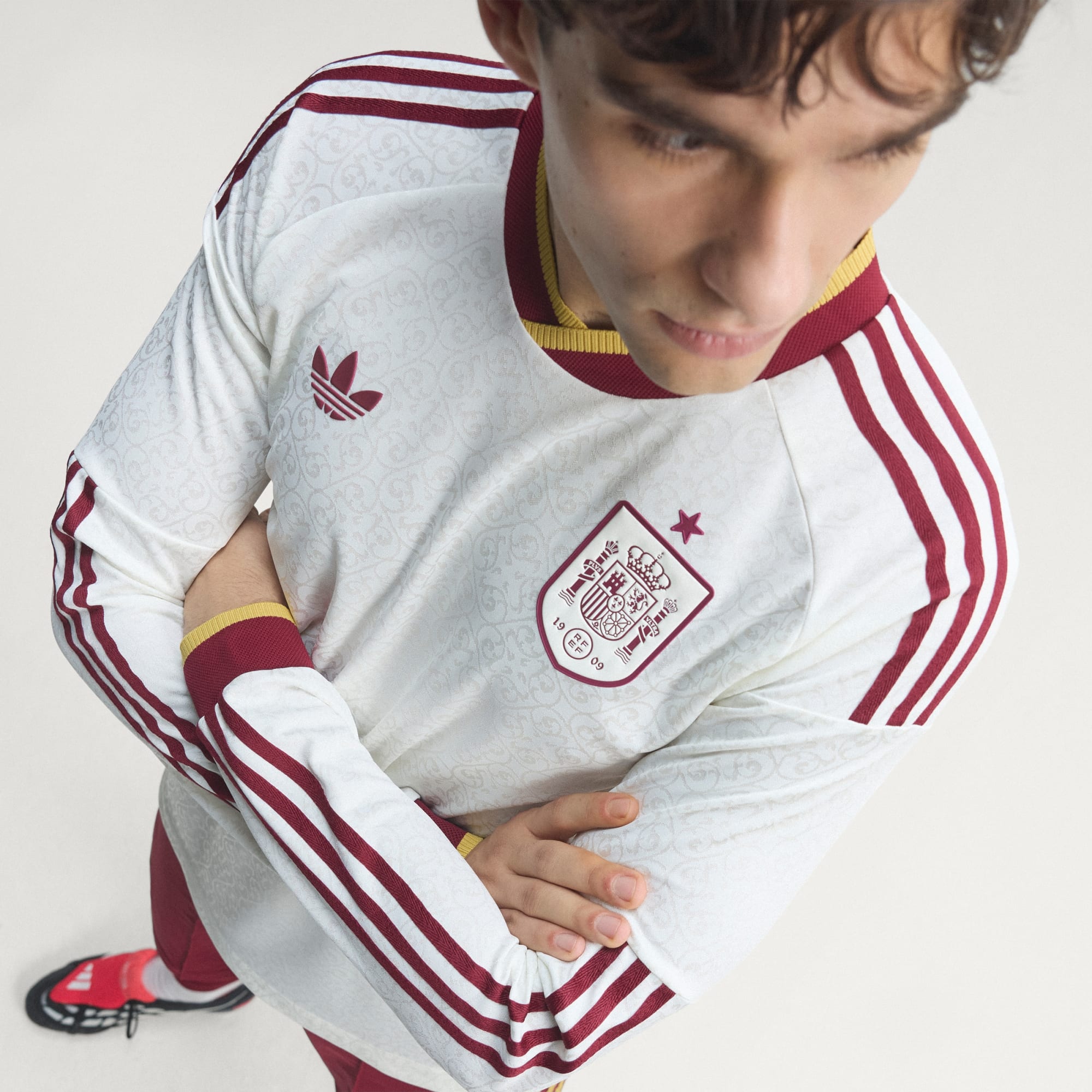 Spain 26 Away Authentic Long Sleeve Jersey