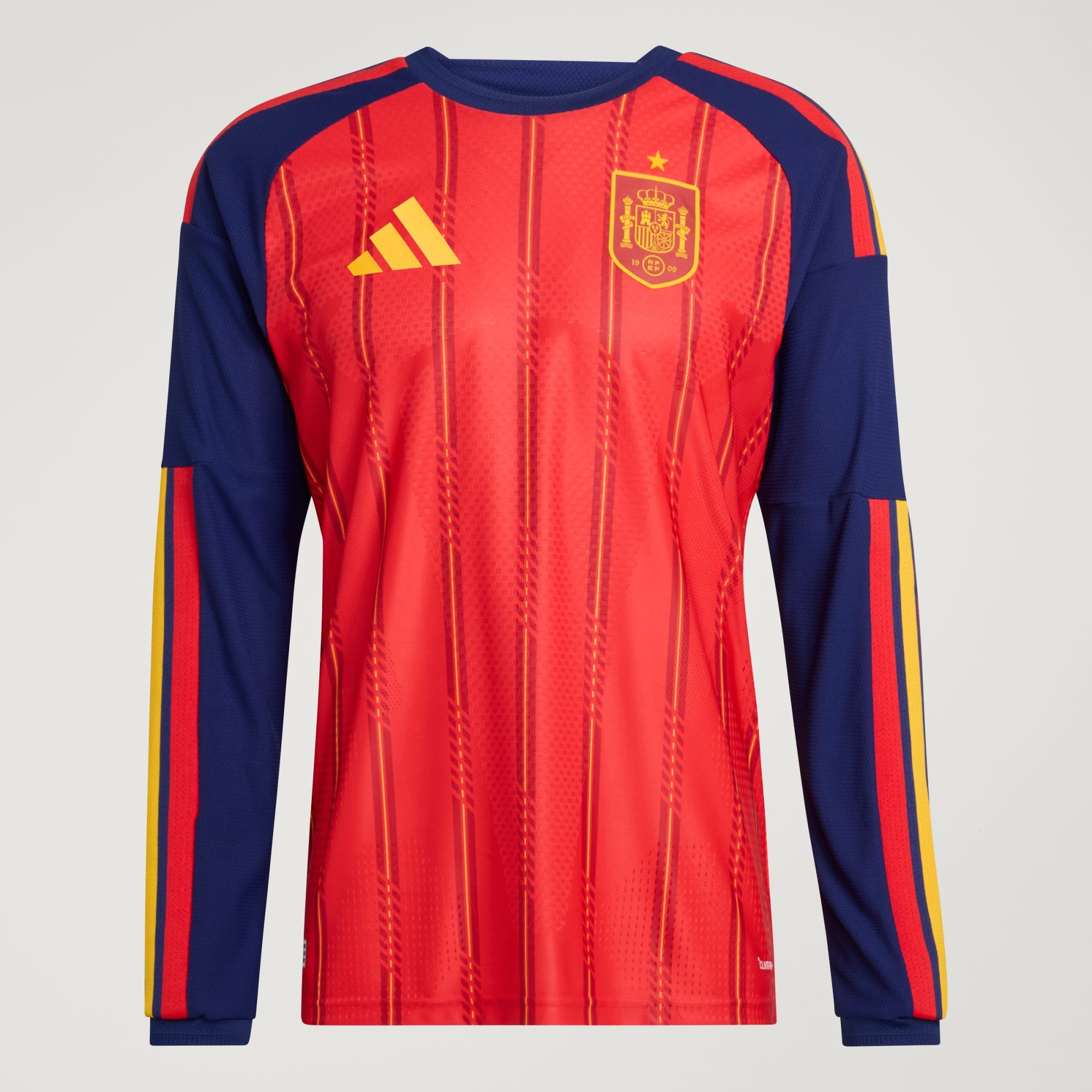 Spain 26 Home Authentic Long Sleeve Jersey