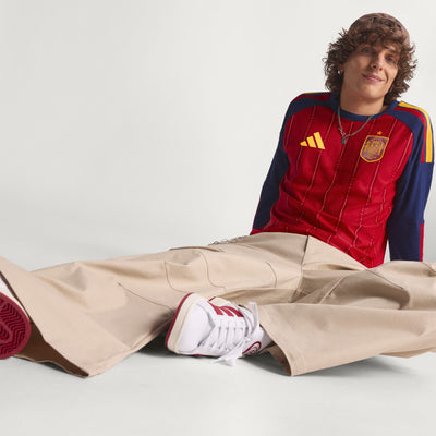 Spain 26 Home Authentic Long Sleeve Jersey