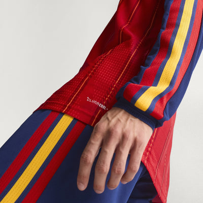 Spain 26 Home Authentic Long Sleeve Jersey