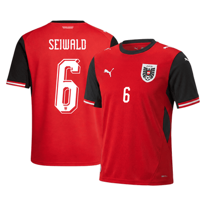 SEIWALD #6 Austria Home 2026 World Cup Jersey