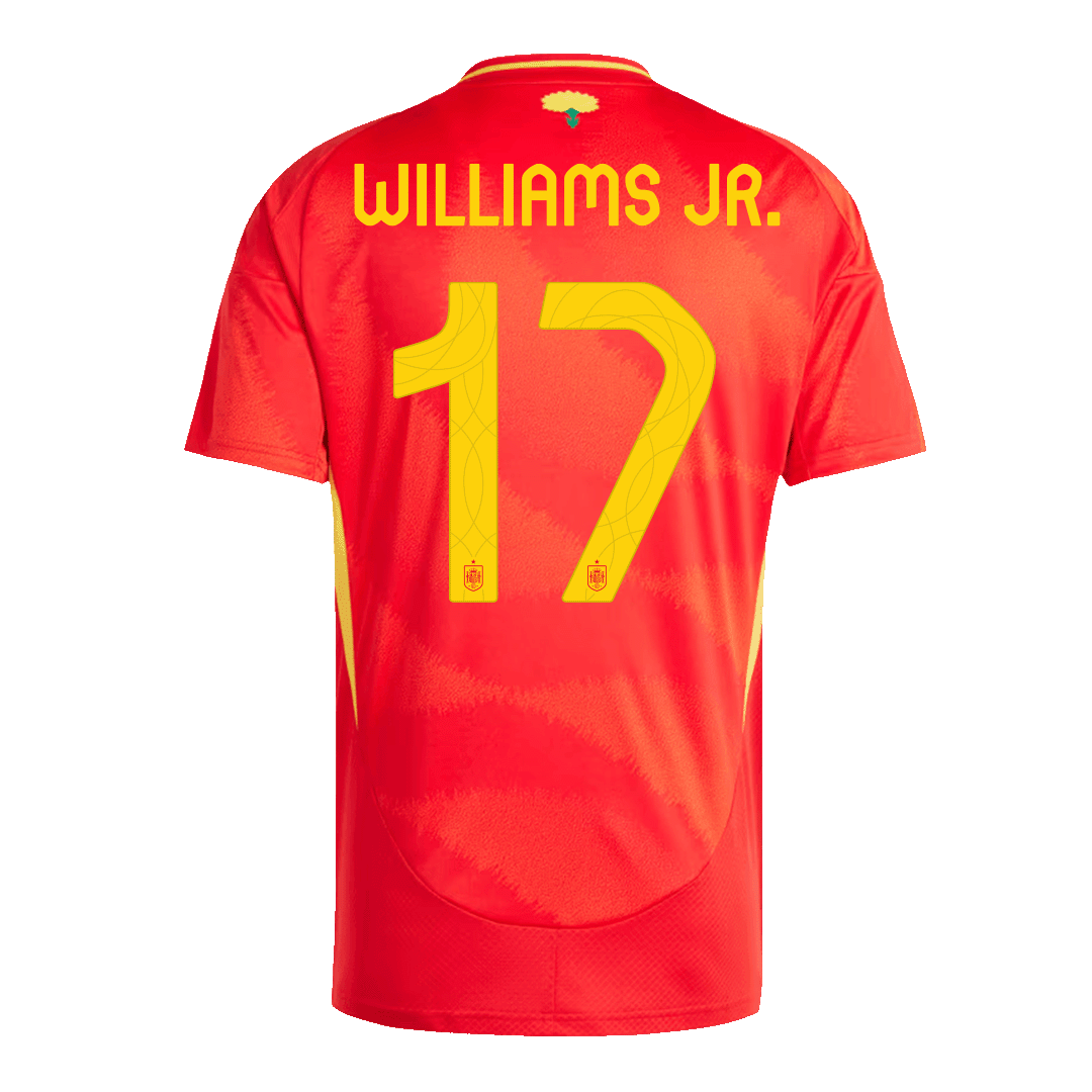 WILLIAMS JR. #17 Spain Home Soccer Jersey Euro