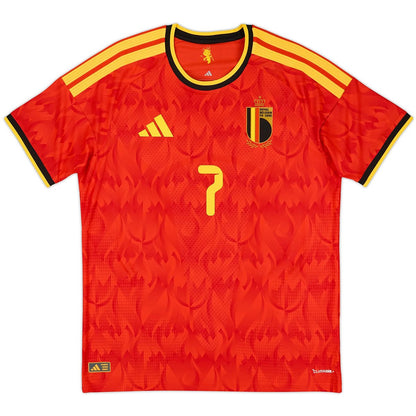 [Authentic] De Bruyne #7 Belgium Home 2026 World Cup Jersey