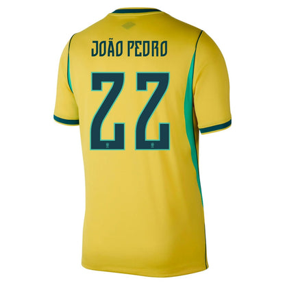 JOAO PEDRO #22 Brazil Home 2026 World Cup Jersey