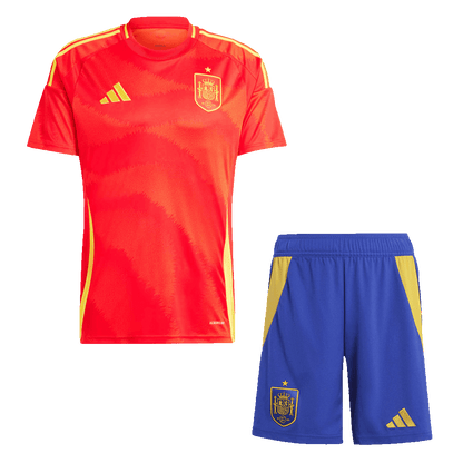 Spain Home Soccer Jersey Kit(Jersey+Shorts) Euro