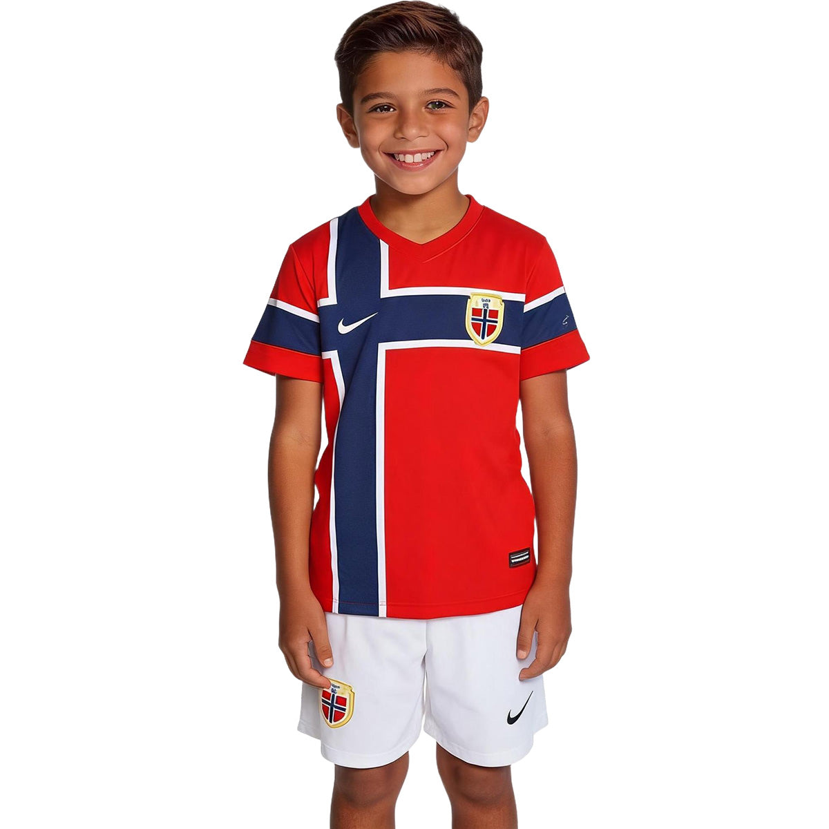 Kids Norway Home Soccer Kit 2026 World Cup Jersey