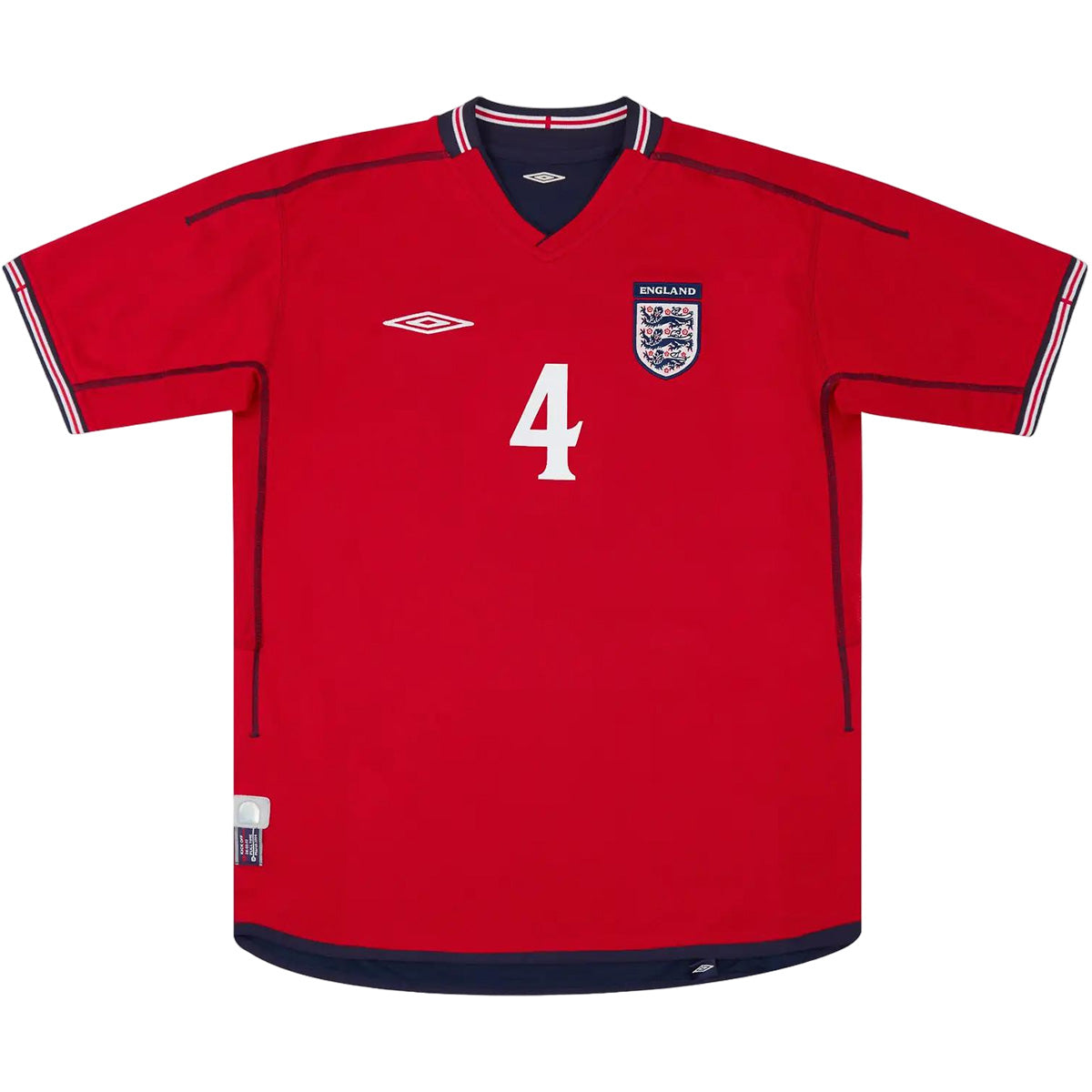 Gerrard #4 Retro England Away Jersey World Cup 2002