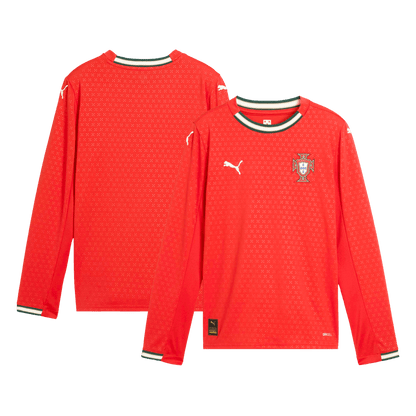 Portugal Home Long Sleeve Soccer Jersey 2025