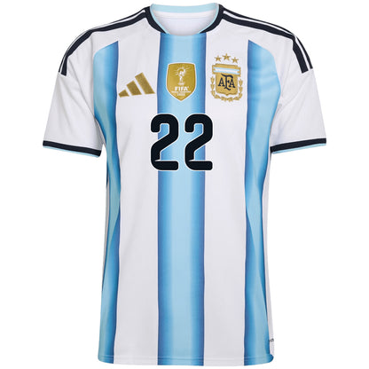 L.MARTiNEZ #22 Argentina Home 2026 World Cup Jersey