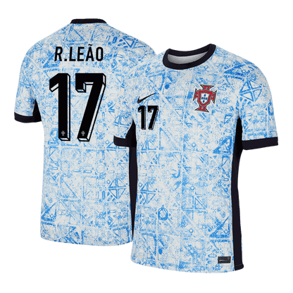 R.LEÃO #17 Portugal Away Soccer Jersey Euro