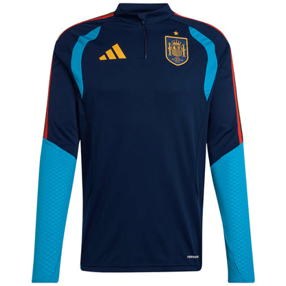 Kids Spain Zipper Sweatshirt Soccer Kit (Top + Pants) Navy 2026