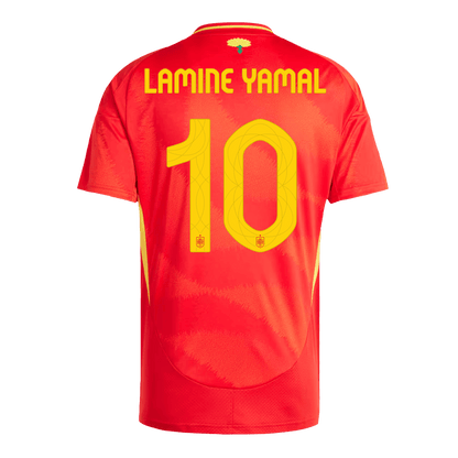LAMINE YAMAL #10 Spain Home Soccer Jersey Euro