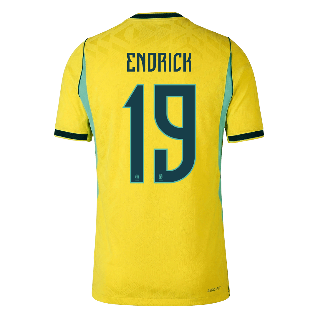 ENDRICK #19 Brazil Home Soccer Jersey 2026 Player Version