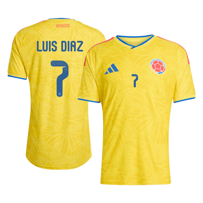 LUIS DíAZ #7 Colombia Home Soccer Jersey 2026 Player Version