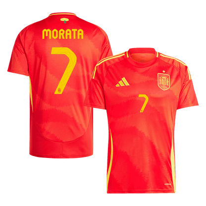 MORATA #7 Spain Home Soccer Jersey Euro