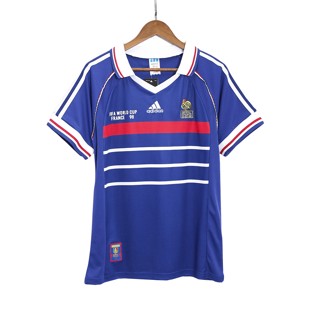 Retro HENRY #12 1998 France Home Soccer Jersey