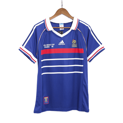Retro ZIDANE #10 1998 France Home Soccer Jersey