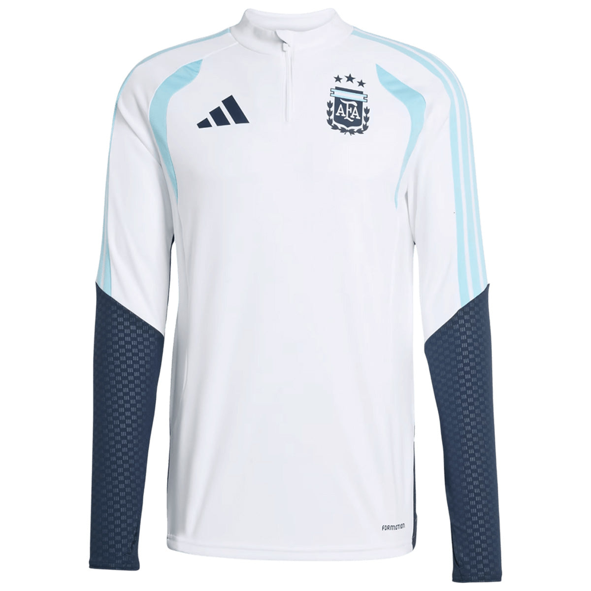 Argentina Zipper Sweatshirt Soccer Kit (Top + Pants) White 2026