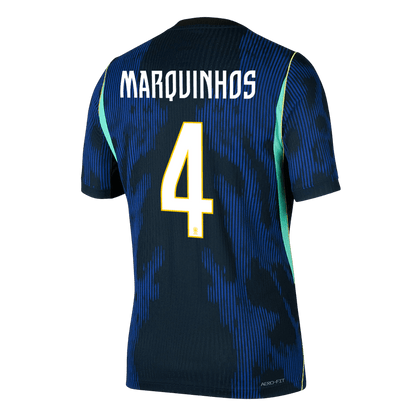 MARQUINHOS #4 Brazil Away Soccer Jersey 2026 Player Version