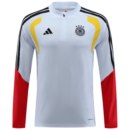 Kids Germany Zipper Sweatshirt Soccer Kit (Top + Pants) White 2026