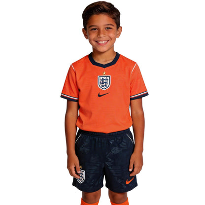 Kids England Away Soccer Kit 2026 World Cup Jersey
