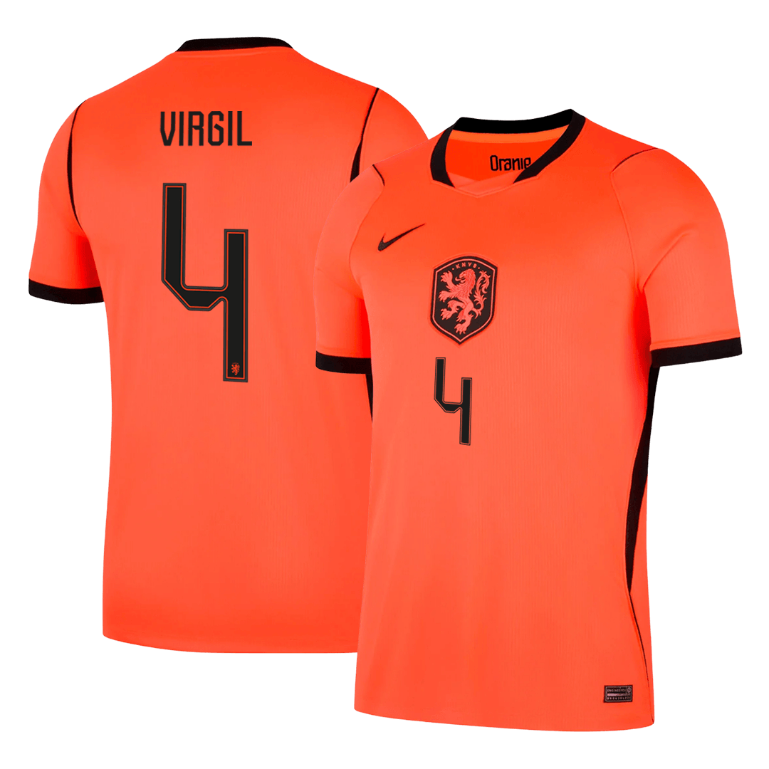 VIRGIL #4 Netherlands Home Soccer Jersey 2026