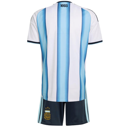 Kids Argentina Home 2026 World Cup Soccer Kit