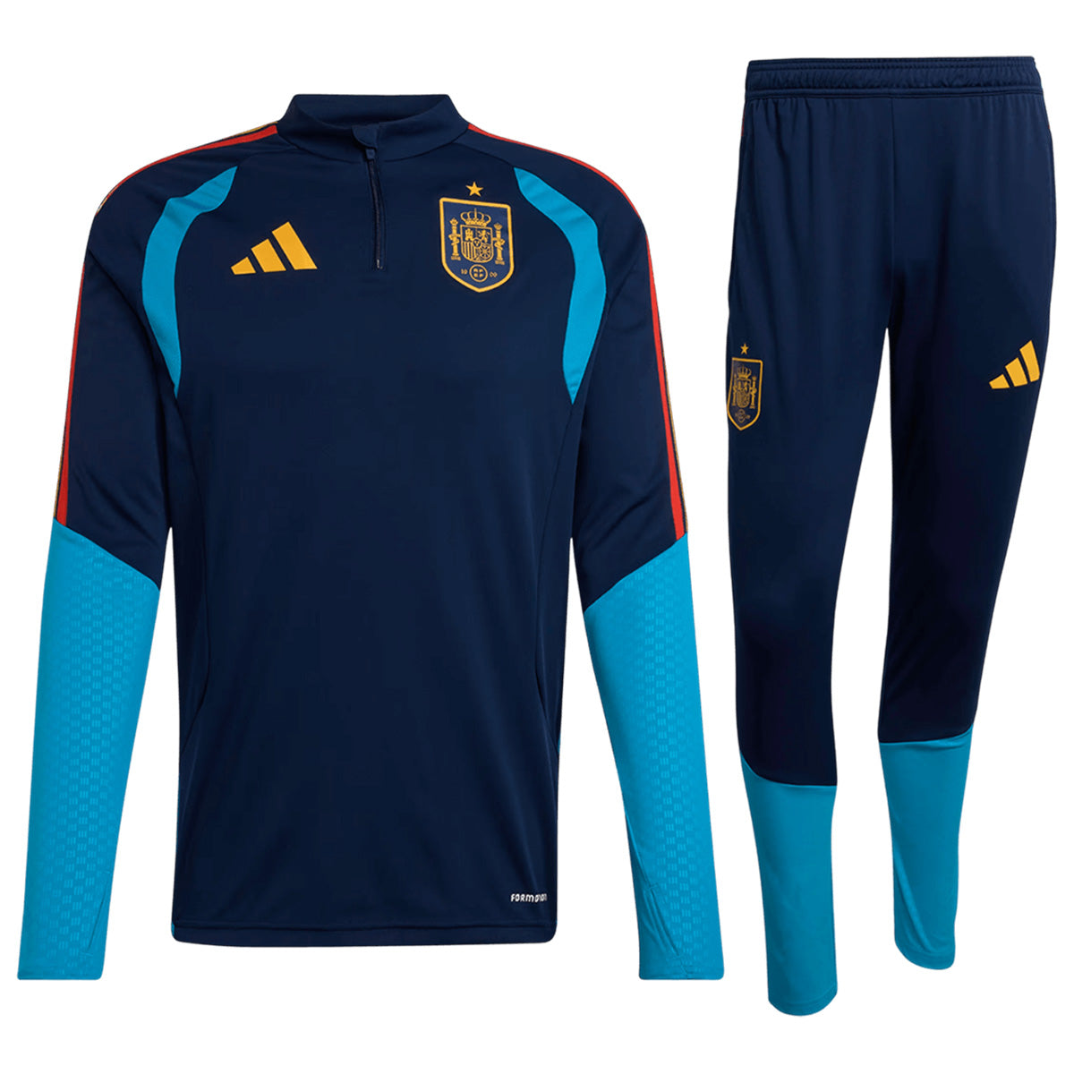 Spain Zipper Sweatshirt Soccer Kit (Top + Pants) Navy 2026