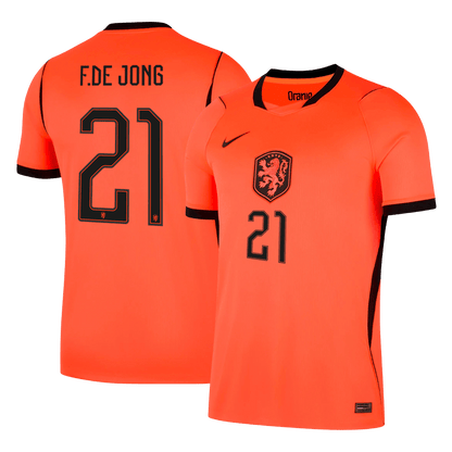 F.DE JONG #21 Netherlands Home Soccer Jersey 2026