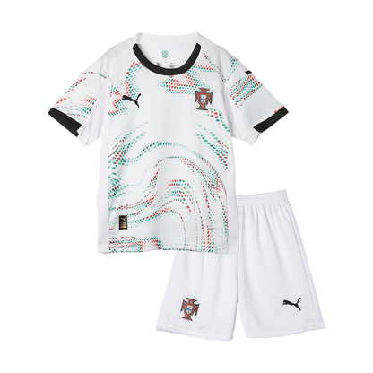 Kids Portugal Away Soccer Kit 25
