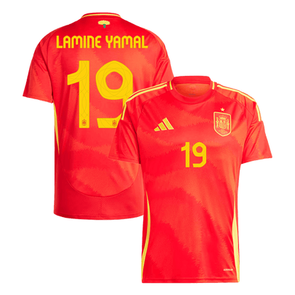 LAMINE YAMAL #19 Spain Home 2024 Euro Cup Jersey