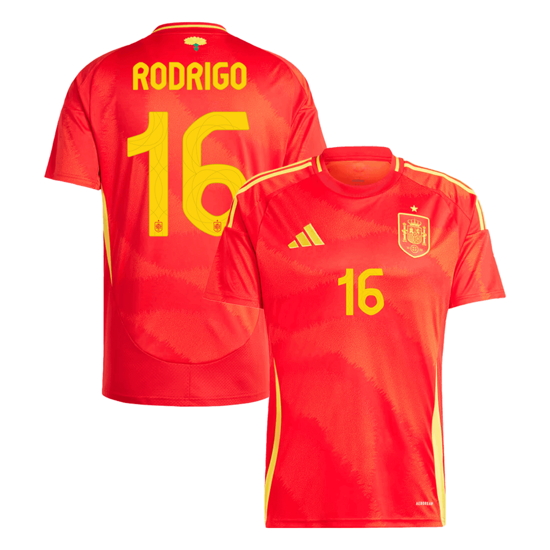 RODRIGO #16 Spain Home 2024 Euro Cup Jersey