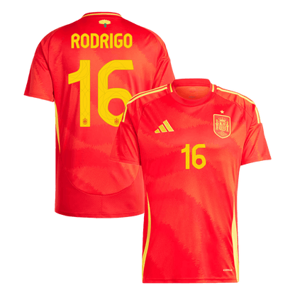 RODRIGO #16 Spain Home 2024 Euro Cup Jersey