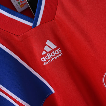PSG 2001/02 Home Retro Football Shirt - close up details of Navy Nike retro kit