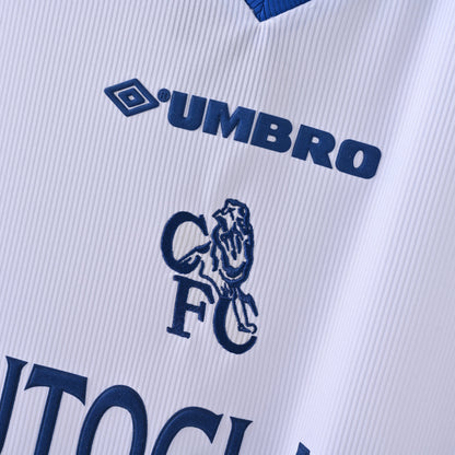 PSG 2001/02 Home Retro Football Shirt - close up details of Navy Nike retro kit