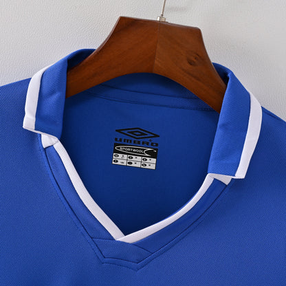 PSG 2001/02 Home Retro Football Shirt - close up details of Navy Nike retro kit