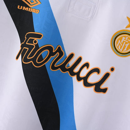 PSG 2001/02 Home Retro Football Shirt - close up details of Navy Nike retro kit