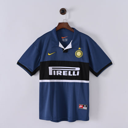 PSG 2001/02 Home Retro Football Shirt - Navy Nike classic football shirt front view