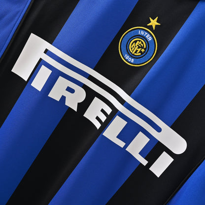PSG 2001/02 Home Retro Football Shirt - close up details of Navy Nike retro kit