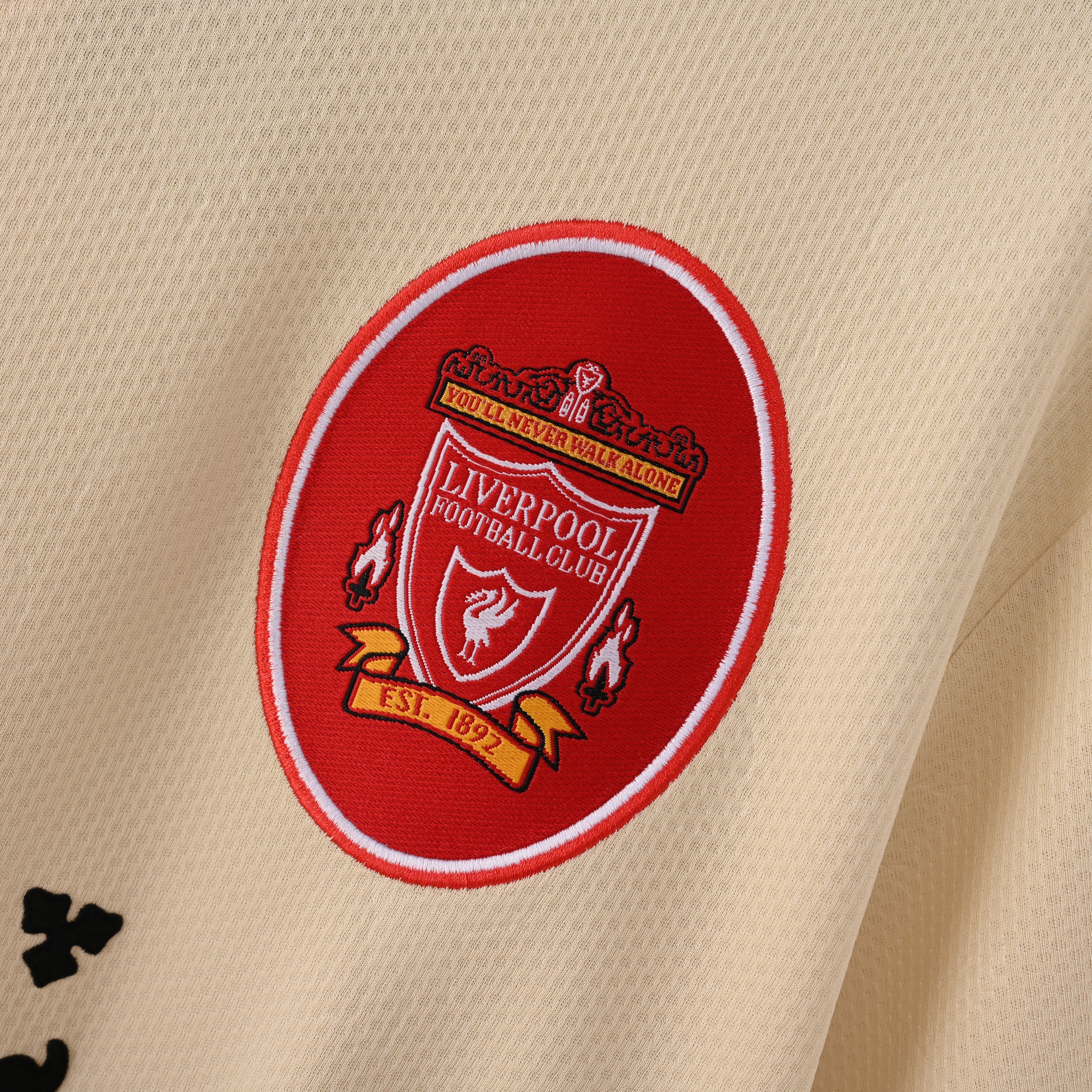 PSG 2001/02 Home Retro Football Shirt - close up details of Navy Nike retro kit
